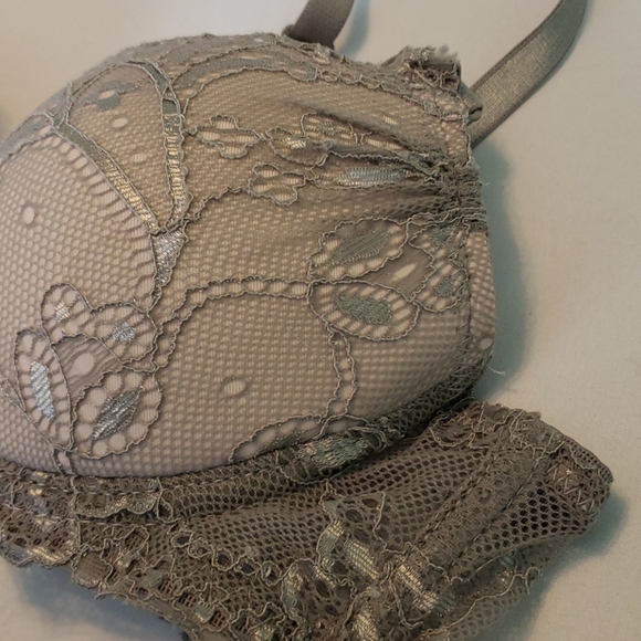 Sophie b - Grey Lace Double Pushup Bra - Picture 4 of 6